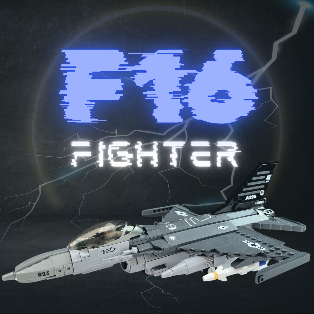 UNIQUE TOY ZONE - DYNAMICS F-16 FIGHTING FALCON AIRCRAFT MODEL - BUILDING BLOCKS - 521PCS