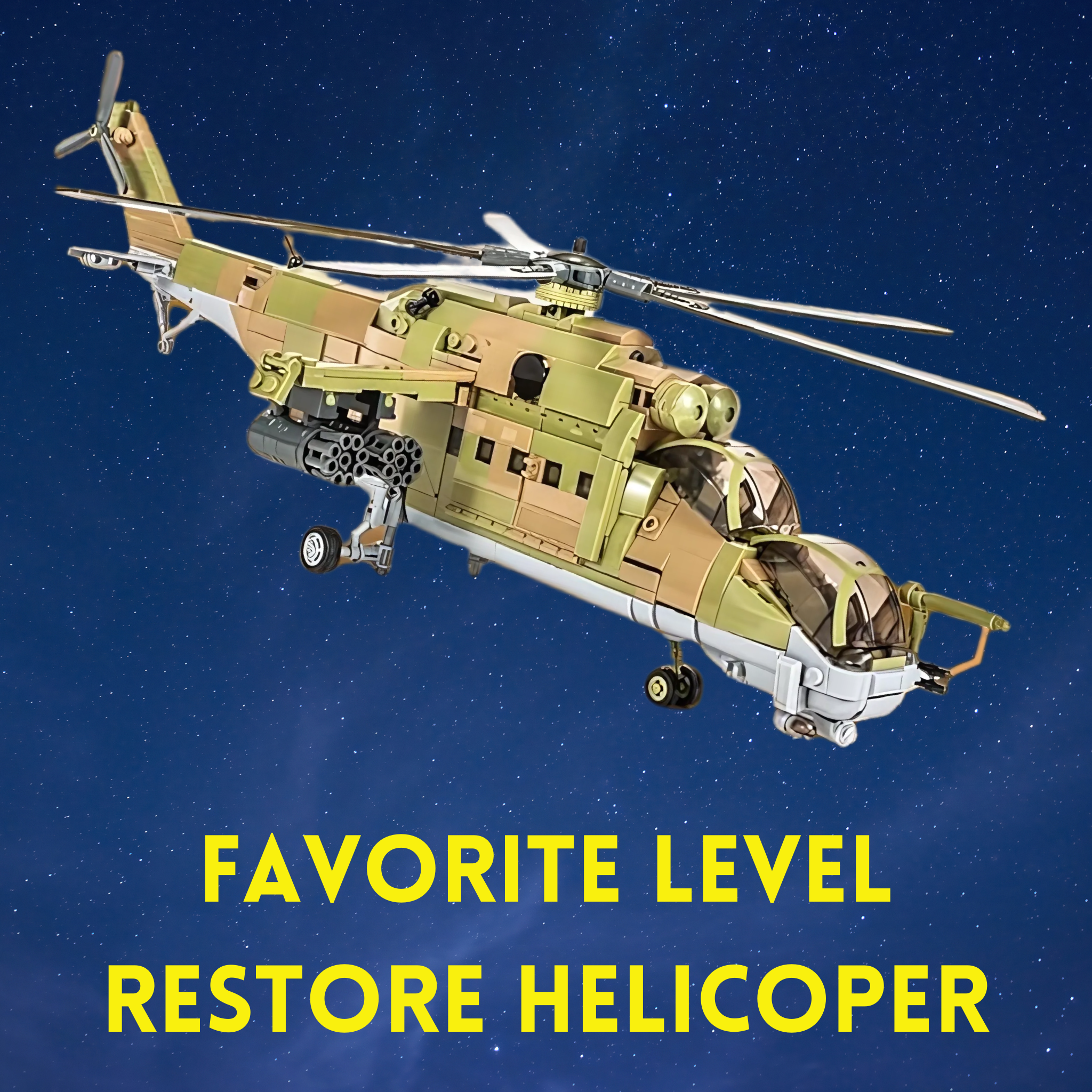 UNIQUE TOYS ZONE - MI24S ARMED TRANSSPORT HELICOPER AIRCRAFT MODEL - 893PCS
