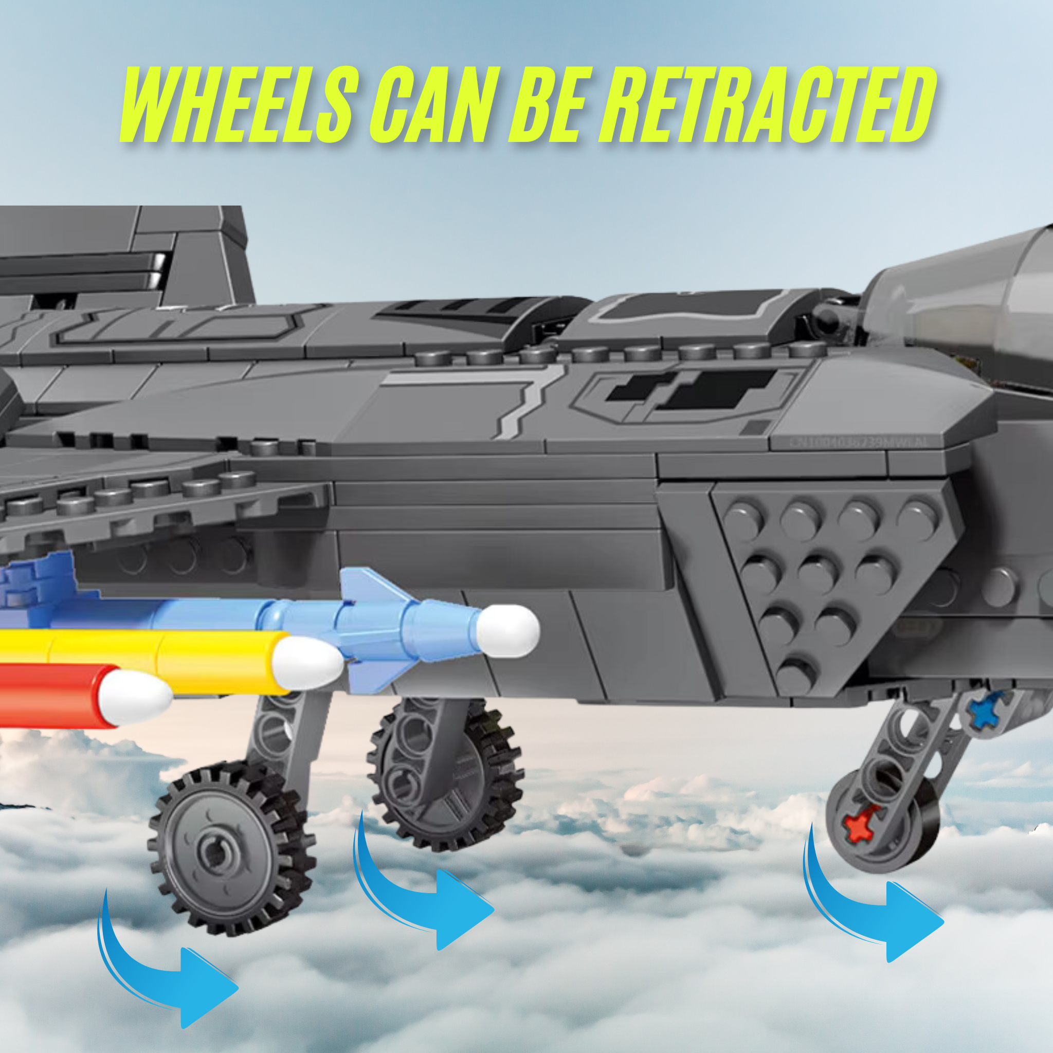 UNIQUE TOYS ZONE - THE F35 LIGHTENING FIGHTER JET - BUILDING BLOCK - 867PCS