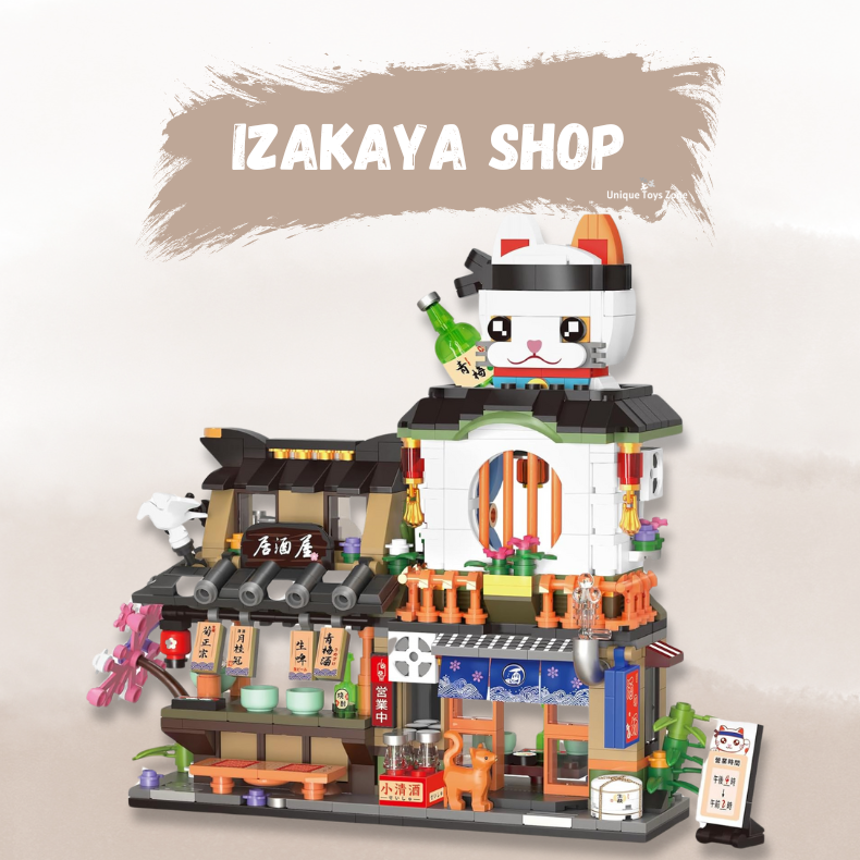 UNIQUE TOYS ZONE - ASIAN TOWN - IZAKAYA SHOP BUILDING SET