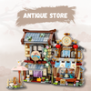 UNIQUE TOYS ZONE - ASIAN TOWN - ANTIQUE STORE BUILDING SET - STREET FOOD VIEW - MINI BUILDING BLOCKS - 970 pcs