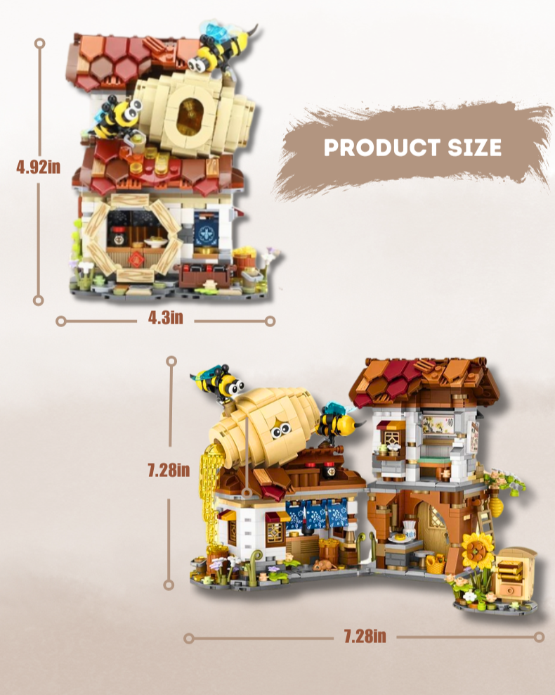 UNIQUE TOYS ZONE - ASIAN TOWN - HONEY STORE BUILDING SET - STREET FOOD VIEW - MINI BUILDING BLOCKS - 1242 pcs