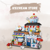 UNIQUE TOYS ZONE - ASIAN TOWN - ICECREAM STORE BUILDING SET - STREET FOOD VIEW - MINI BUILDING BLOCKS - 668pcs