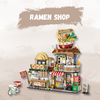 UNIQUE TOYS ZONE - ASIAN TOWN - RAMEN SHOP BUILDING SET - STREET FOOD VIEW - MINI BUILDING BLOCKS - 870 pcs