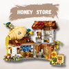 UNIQUE TOYS ZONE - ASIAN TOWN - HONEY STORE BUILDING SET - STREET FOOD VIEW - MINI BUILDING BLOCKS - 1242 pcs